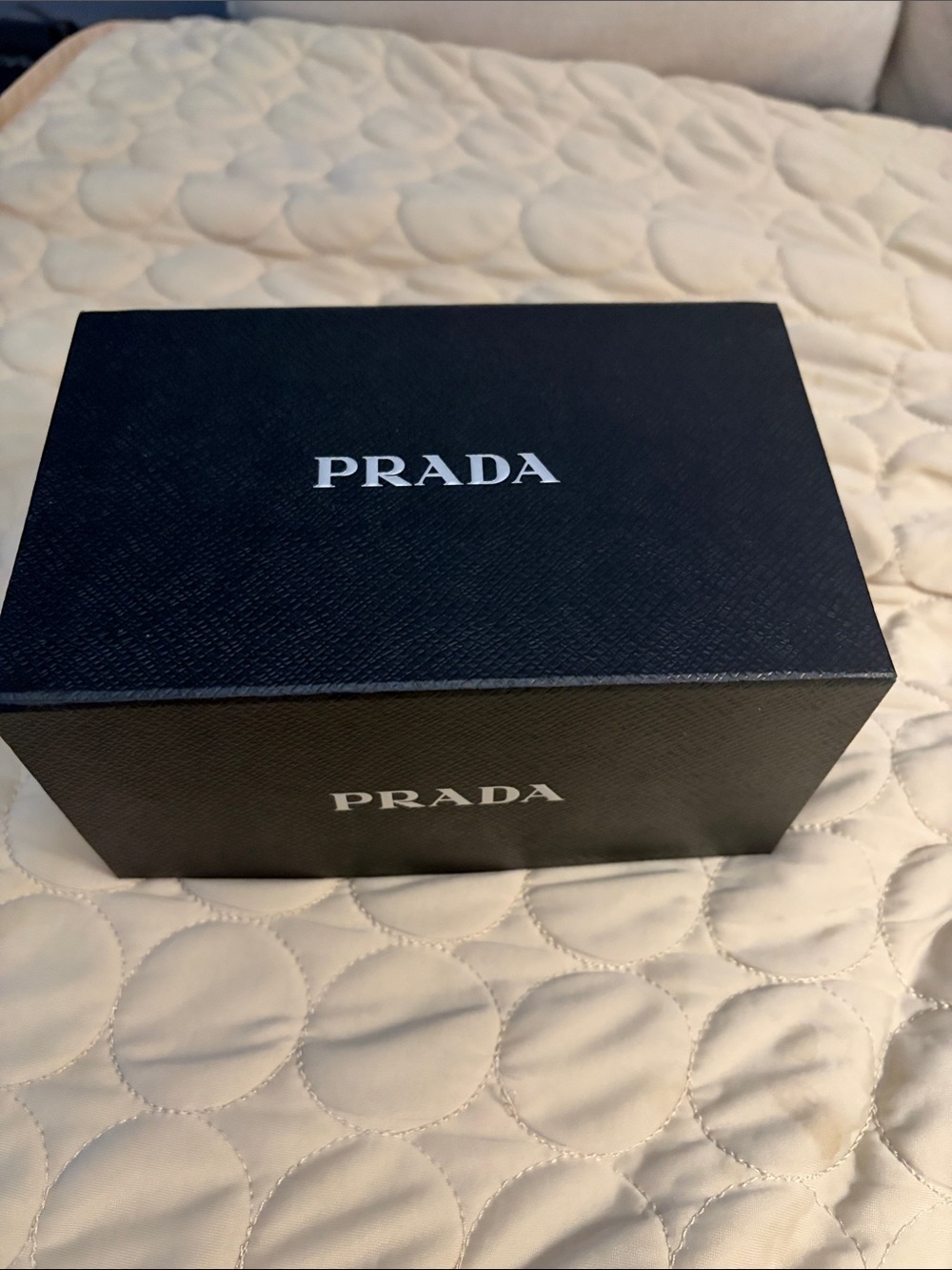 Prada Black Accessories Box with White Logo